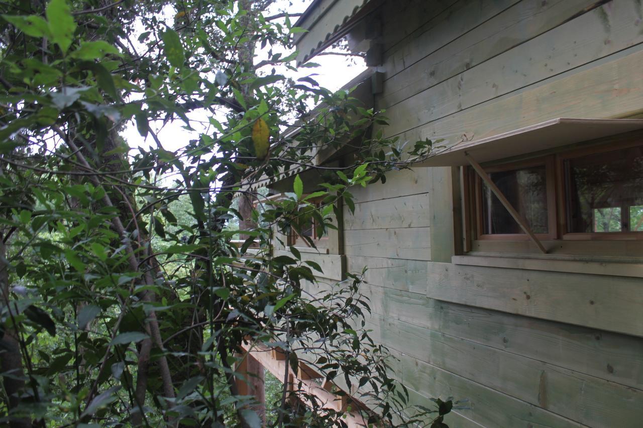 Les Cabanes Dans Les Bois Logis Hotel Villedubert Bagian luar foto