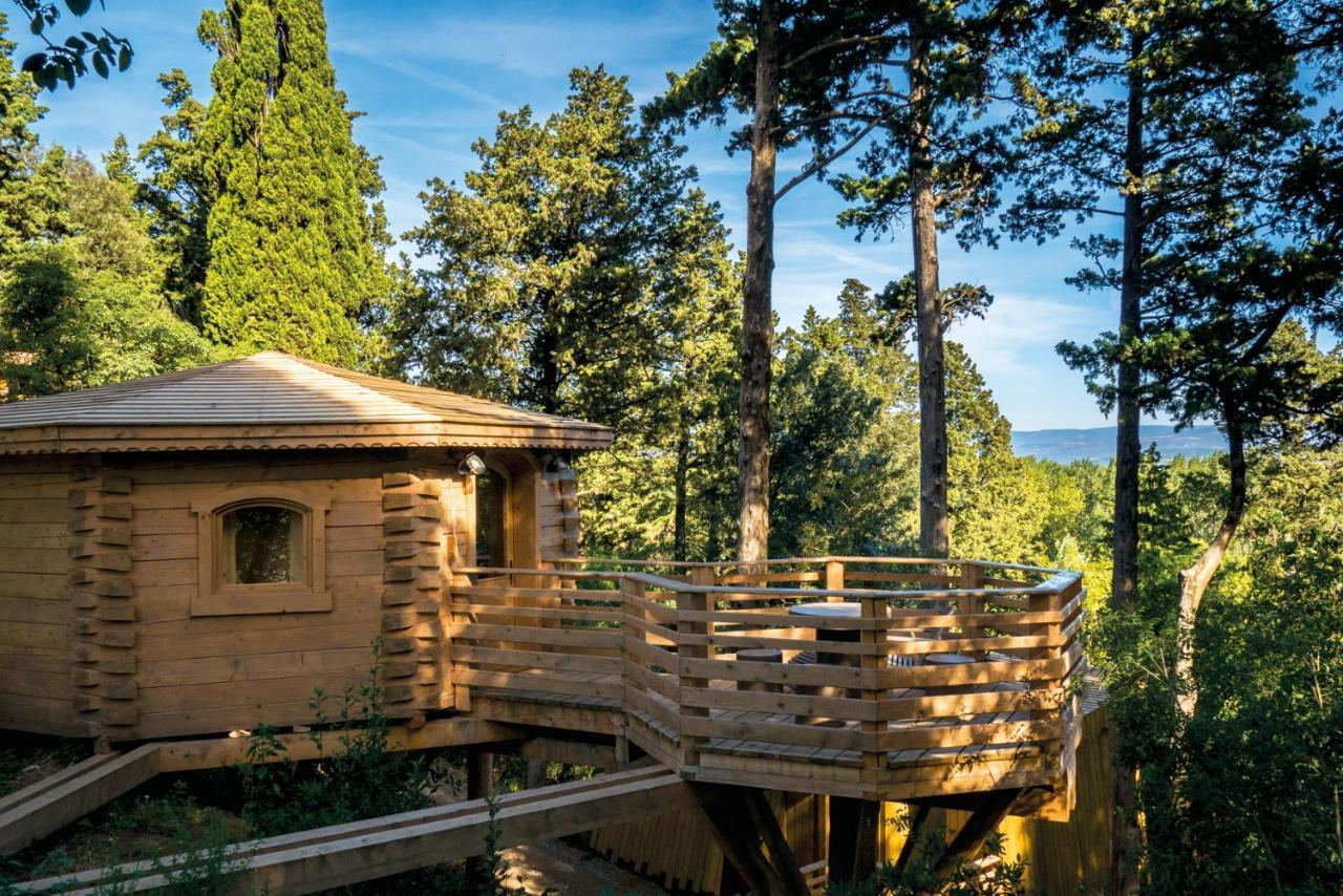 Les Cabanes Dans Les Bois Logis Hotel Villedubert Bagian luar foto